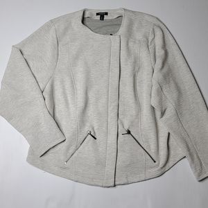Torrid Size 5 Gray Asymmetrical Zip Heavy Jacket